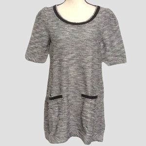 Anthropologie Black and white top